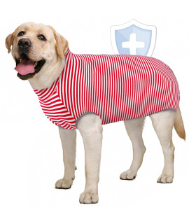 Aofitee Dog Recovery Suit, Surgical Recovery Suit For Dog Female After Surgery, Stripe Printed Dog Recovery Shirt For Abdominal Wounds, Anti Licking Dog Onesie Jumpsuit E-Collar Cone Alternative 5Xl