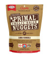 Primal Freeze Dried Dog Food Nuggets Lamb 14 oz (2-Pack), Complete & Balanced Scoop & Serve Healthy Grain Free Raw Dog Food, Crafted in The USA