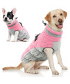 Aofitee Winter Dog Coat Warm Fleece Dog Jacket For Cold Weather, Reflective Zip Up Puppy Dog Snowproof Vest With Leash Ring, Outdoor Pet Sweater Snowsuit Apparel For Small Medium Large Dogs, Pink S