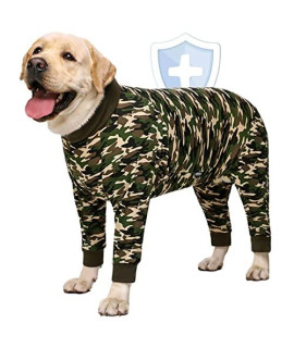 Aofitee Dog Recovery Suit After Surgery Dog Onesie, Dog Surgical Recovery Shirt For Abdominal Wounds, Camo Dog Pajamas Bodysuit For Medium Large Dog Cone Alternative, Full Body For Shedding, 5Xl
