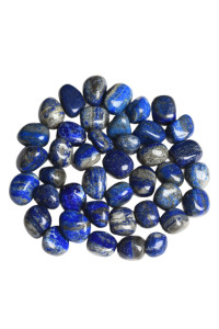 Ainuosen 1Lb Natural Polished Tumbled Lapis Lazuli Healing Crystals Stones 06-08 Inch,Decorative Plant Rocks,Pebbles, Marbles For Vases Pots Indoor,Feng Shui,Home Decor,Reiki,Chakra