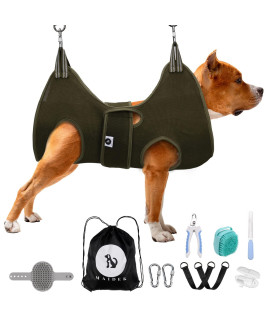 Maidek Pet Grooming Hammock - Dog Grooming Harness with Dog Nail Trimmers, Claw File, Deshedding Comb, Brush, Carrying Bag - Hanging Sling with Heavy Duty Strap - Pet Supplies & Accessories, Medium