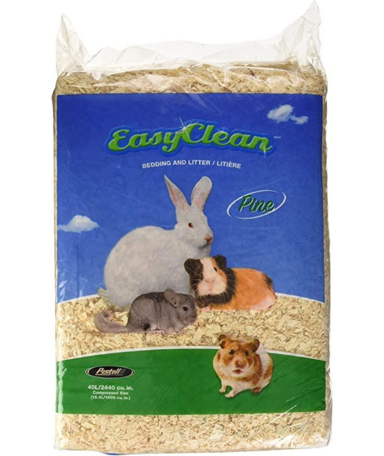 Pestell Pet Products Easy Clean Pine Bedding, 40-Liter - Pack Of 4