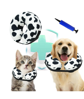 Inflatable Gentlegrid Protective Dog Donut Cone Collar For Dogs Cats-Soft Recovery Adjustable E-Collar Dog Neck Donut Cone Alternative After Surgery To Prevent From Biting Licking Scratching