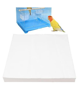 100 Sheets Bird Cage Liner Papers Non-Woven Bird Cage Liners Precut Absorbent Bird Cage Paper Liners Pet Cages Cushion For Bird Parrot (White 100 Sheets 12Inch*10Inch)