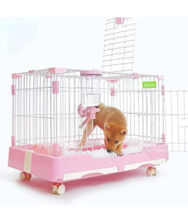 KBREE Dog Cage Small Dog with Toilet pet cage Medium and Large cage Rabbit cage