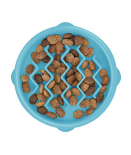 Petstages Kitty Slow Feeder Cat Bowl, Blue