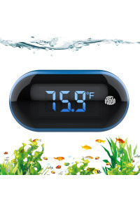 Led Fish Tank Thermometer, Paizoo Digital Aquarium Thermometer With Touch Screen, Range Of 32-211, Accuracy Energy-Saving Stick-On Wireless Thermometer For Glass Containers, Turtle Tank, Aquariums