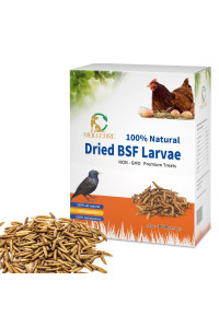 Meilleure Dried Black Soldier Fly Larvae For Chickens, 85X More Calcium Than Dried Mealworms, Non-Gmo 100 Natural Bsf Larvae Chicken Treat For Hens Lizard Ducks Reptiles, 10Lbs