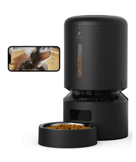 PETLIBRO Automatic Cat Feeder with Camera, 1080P HD Video with Night Vision, 5G WiFi Pet Feeder with 2-Way Audio, Low Food & Blockage Sensor, Motion & Sound Alerts for Pets