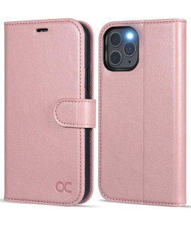 Ocase Compatible With Iphone 14 Pro Max Wallet Case, Pu Leather Flip Folio Case With Card Holders Rfid Blocking Stand Shockproof Tpu Inner Shell] Phone Cover 67 Inch 2022(Pink)