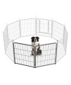 Fxw 32 Aster Dog Playpen For Campingyard, 2 Panels, Silver