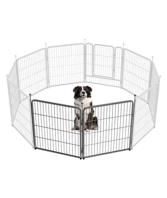 Fxw 32 Aster Dog Playpen For Campingyard, 2 Panels, Silver