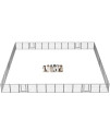 Fxw 32 Aster Dog Playpen For Campingyard, 48 Panels, Silver