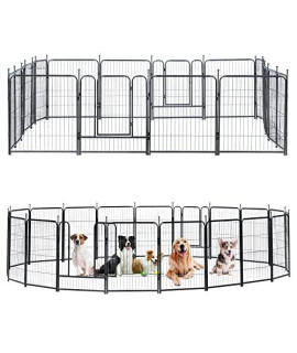 Petlover Upgraded Dog Playpen Dog Pens Outdoor Puppy Playpen Dog Fences for The Yard, 20 Panels 32" Temporary Dog Fence Puppy Pen Dog Pen for Small/Medium/Large Dogs, Pet Fence for Yard RV Camping