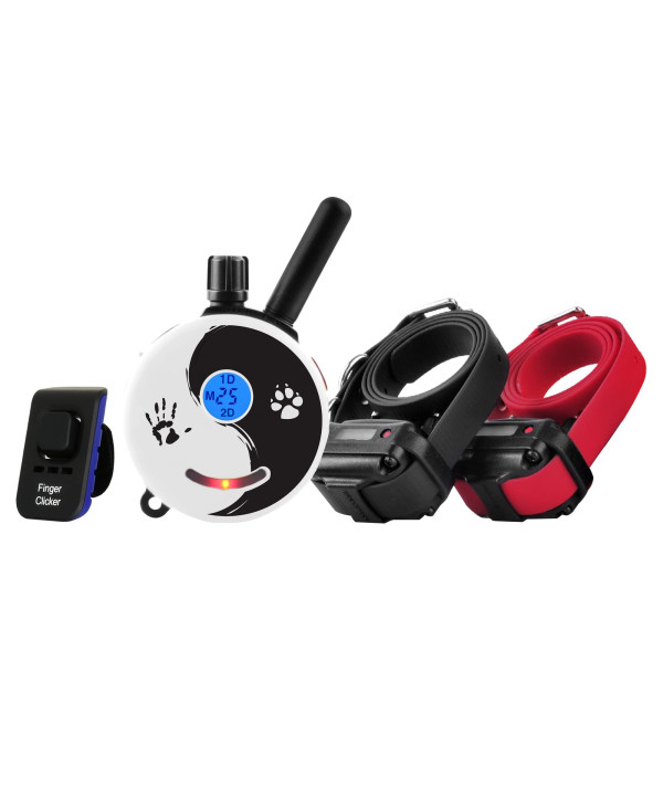 Buy Educator 1/2 Mile Remote Dog Training System Plus Audible Finger Clicker,  Safe Humane Stimulation, Pavlovian Tone, Waterproof, Odorproof Biothane  Collar, Night Light, Rechargeable, 2 Dog, Zen Online at Low Prices in