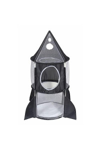 Etna Rocket Ship Cat Condo - 3 Level Cat Bed, Indoor/Outdoor Cat Enclosures with Removable Washable Cushions, Activity Ball
