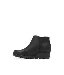 Sorel Womens Evie Zip Leather Boot - Black, Sea Salt - Size 95