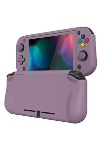 Playvital Zealprotect Protective Case For Nintendo Switch Lite, Hard Shell Ergonomic Grip Cover For Nintendo Switch Lite Wscreen Protector & Thumb Grip Caps & Button Caps - Dark Grayish Violet