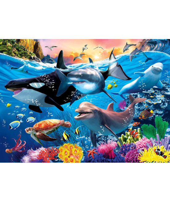 Puzzles For Kids Ages 4-8 Year Old - Underwater World,100 Piece Jigsaw Puzzle For Toddler Children Learning Educational Puzzles Toys For Boys And Girls