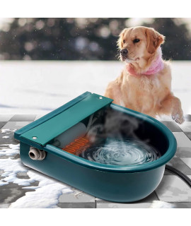MINYULUA Automatic Heated Dog Water Bowl 4L Large Capacity Livestock Waterer Outdoor Pet Thermal-Bowl Drinking Bowl for Dogs Horse Cattle Cow Goat Pig Animal