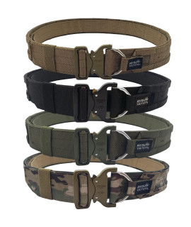 Ayin Tactical Belt Quick Release Rigger Molle Belt 15 Inch Inner & 2 Inch Outer Range Tactical Heavy Duty (Black, Lg-Xl)