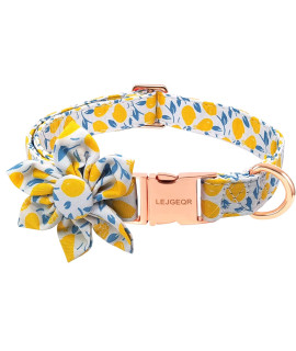 Dog Collar With Flower For Girl Dog,Puppy Dog Collar Cute Girl Dog Collars With Safety Metal Buckle Adjustable Floral Pattern Dog Collar For Puppy Small Medium Large Dogs (M, Flower 3)