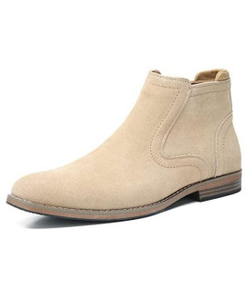 Camel Chelsea Boots Men Dress Boots With Zipper Casual Mens Suede Chelsea Ankle Boots