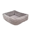 Long Rich Pet Bed for Dogs and Cats - Soft Cozy Corduroy Pet Bed , Egg Crate Orthopedic Foam Dog Bed, Removable Machine Washable Cover (25