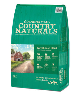 Grandma Maes Country Naturals Grain Inclusive Dry Dog Food 24 Lb Farmhouse Pork & Whitefish