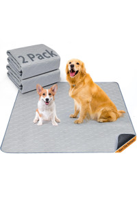 Oiyeefo Washable Dog Pee Pads-2 Pack 36X48Fast Absorbent Whelping Pads Dog Mats Non-Slip Waterproof Puppy Pad For Whelping,Potty,Training,Playpen,Crate,Kennel