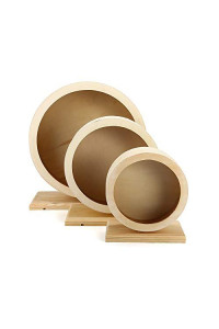 Hamster Wooden Silent Running Wheel,(S/M/L) Pet Sports Wheel, Suitable for Running and Sports Exercise of Hamsters, Guinea Pigs, Golden Squirrels, Chinchillas and Other Small Pets(L-Type)