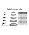 MUROM Rolled Leather Dog Collar Durable Round Rope Pet Collars for Small Medium Large Dogs Puppy Pink Purple Green Red Brown Gray (17-21 Neck Fit, Gray)