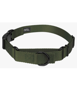 Country Brook Petz - Dark Olive Drab Heavyduty Nylon Martingale with Deluxe Buckle - 30+ Vibrant Color Options(1 Inch, Large)