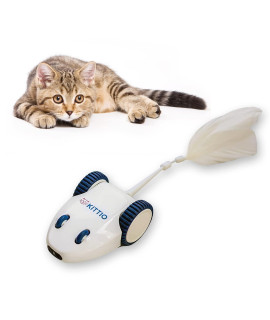 Kittio Robo Mouse - Interactive Mouse Chase Cat Toy - USB Charging - Smart Steering Sensors & Motion Activated