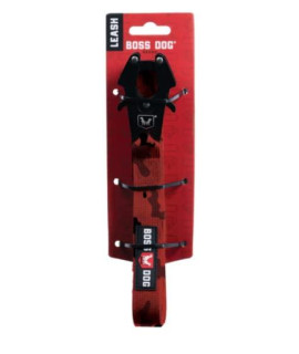 Boss Dog Tactical Red Camo Leash (6 Foot, 1" Wide)