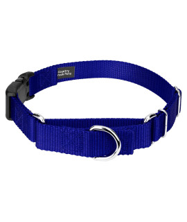 Country Brook Petz - Bright Royal Blue Heavyduty Nylon Martingale with Deluxe Buckle - 30+ Vibrant Color Options (1 Inch, Extra Large)