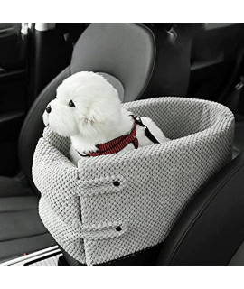 Snuggly-Safe Puppy Car Seat, Center Console Dog Seat, for Dogs Small 5-15 lbs with Safety Buckle Middle Console Dog Car Seat for Small Dogs Puppy Car Seat