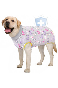 Aofitee Dog Recovery Suit, Surgical Recovery Suit For Dog Female After Spay, Rabbit Pattern Dog Recovery Shirt For Abdominal Wounds, Anti Licking Dog Onesie Jumpsuit E-Collar Cone Alternative 2Xl