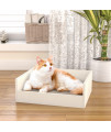 Way Basics Cat Bed Deluxe Lounge Scratcher, White