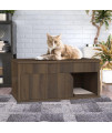 Way Basics Cat Litter Box Enclosure Hidden Cat Furniture, Royal Walnut