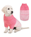 Queenmore Knitted Pullover Dog Sweater, Turtleneck Pet Cat Sweater, Cold Weather Puppy Sweater Stitching Knitwear With Leash Hole For Small Medium Dogs