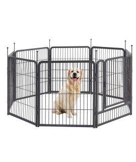 Tmee Dog Playpens 816 Panels Dog Pen Outdoor Indoor Dog Fence Exercise Pen 40 Inch Height Pet Play Yard Gate With Doors For Largemediumsmall Dogs, Pet Playpen For Rv, Camping, Yard, 8 Pcs