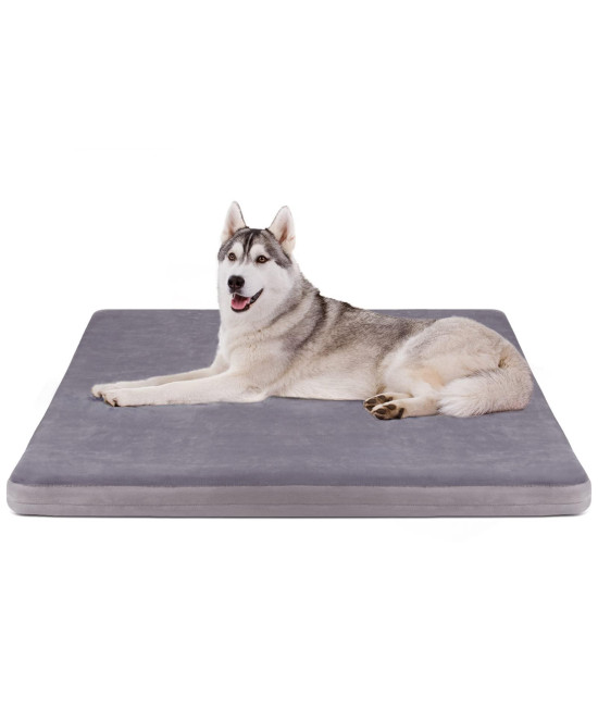 Large Dog Bed Orthopedic Dog Crate Bed Pet Bed Mat 39 Inch Joint Relief Pet Sleeping Mattress, Non Slip Removable Washable Cover
