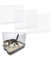 3Pcs Cat Litter Box Pee Shields,Transparent Easy Clean Litter Box Splash Guard For Open Top Litter Pan 15A115In- Litter Box Not Included