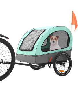 Dog Trailer, Medium Dog Buggy, Bicycle Trailer for Small and Medium Dogs Under 88 lbs (Mint)