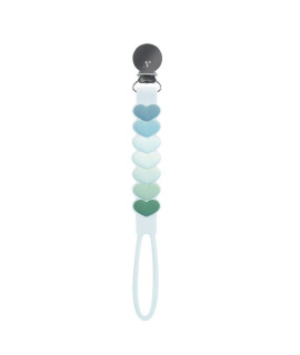 Loulou Lollipop Beadless Silicone Pacifier Clip (Sweetheart, Blue)