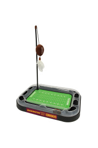 NFL Washington Commanders Cat Scratcher Football Field CAT Scratch Board Toy with Catnip Filled Plush Football & Feather Cat Toy Hanging, with Jingle Bell Interactive Ball Cat Chasing 6-in-1 Kitty Toy