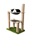 On2 Pets Cat Condo Cat Tree Tower with Cat Hammock Bed and 5 Scratching Posts Cat Furniture Made in USA (Dark Gray)