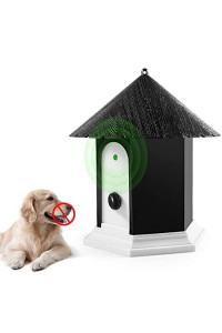 Anti Barking Device, Dog Barking Control Devices Ultrasonic Dog Barking Deterrent with 4 Modes, Stop Dog Barking Device Up to 50 Ft Range, Outdoor Bark Control Device Weatherproof Birdhouse
